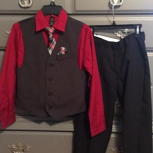 Dockers Boy Size 10 4 Piece Vest set Suit